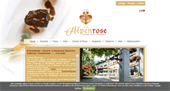 Desktop Screenshot of gasthofalpenrose.it