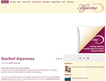 Tablet Screenshot of gasthofalpenrose.com